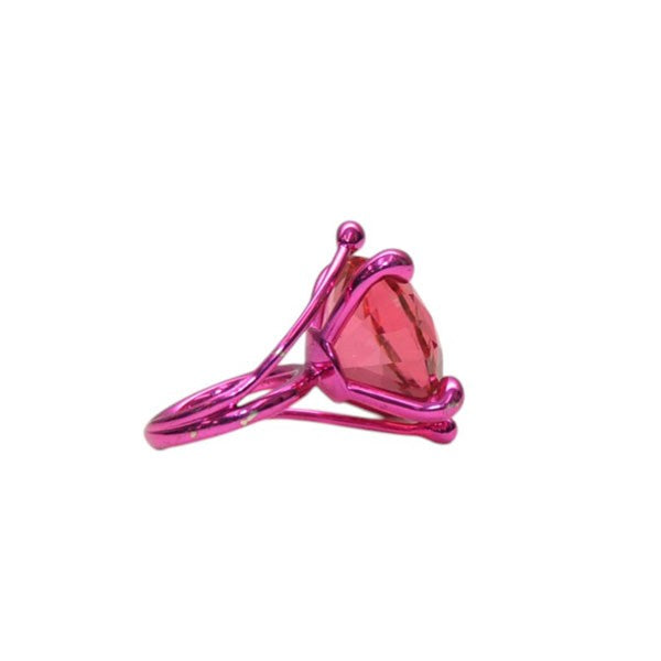 HUGO KREIT Pink XL Stone Ring ストーンリング 指輪 古着・中古-3枚目のアイテム画像
