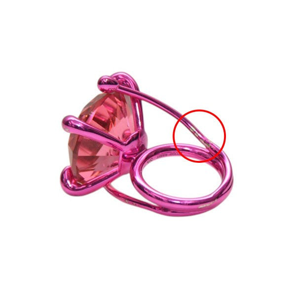 HUGO KREIT Pink XL Stone Ring ストーンリング 指輪 古着・中古-5枚目のアイテム画像