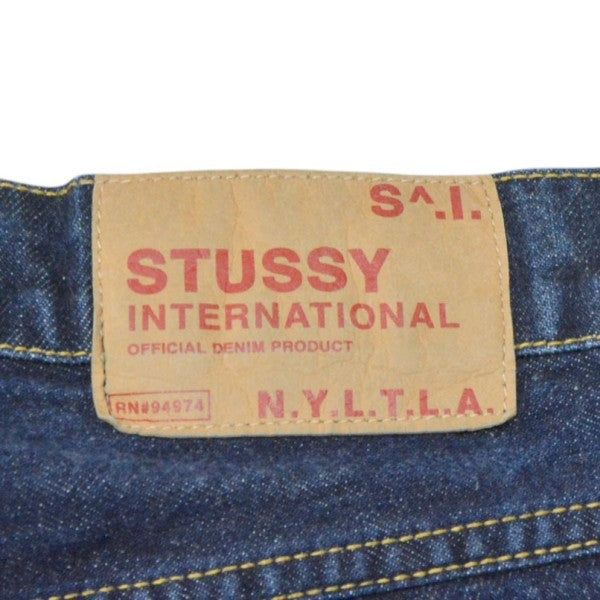 OLD STUSSY　USA MADE　赤タグ　ワイドデニムパンツ