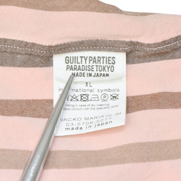 WACKO MARIA 2024SS STRIPED REGULAR COLLAR SHIRT ストライプレギュラーカラーシャツ 24SS-WMS-RC06 古着・中古-6枚目のアイテム画像