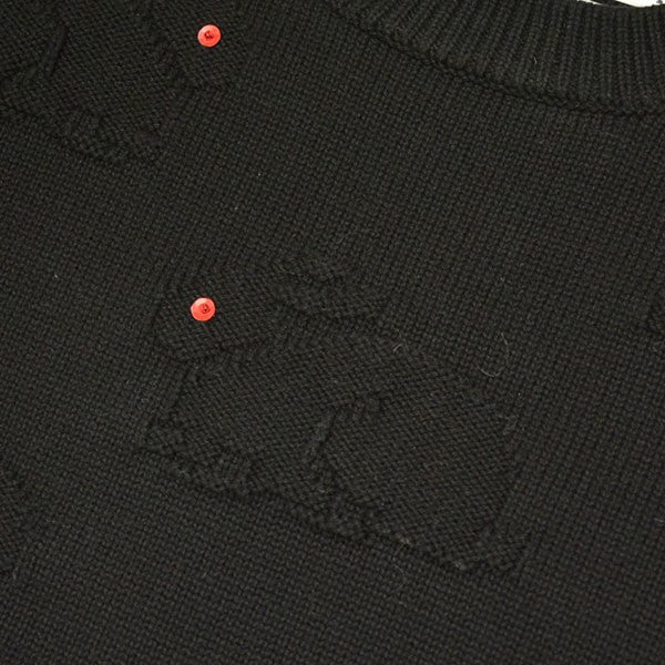 DAIRIKU 2025AW Red-eyed Rabbit Tite Knit うさぎパッチコットンニット セーター 25AW K2 古着・中古-4枚目のアイテム画像