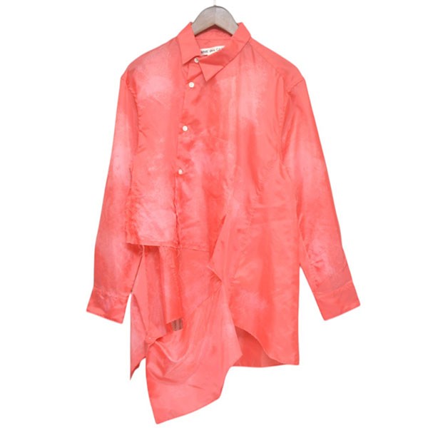 COMME des GARCONS 2025AW エステルタフタ製品加工ねじれブラウス 変形シャツ GP-B006 古着・中古-1枚目のアイテム画像
