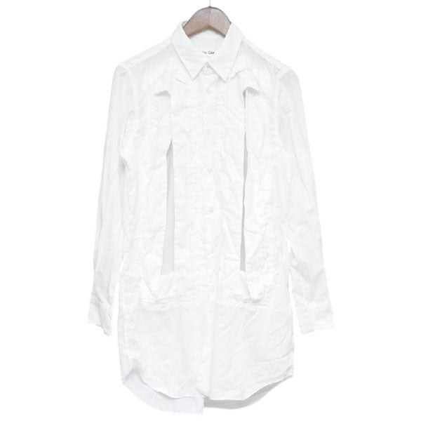 COMME des GARCONS 2025AW 製品加工エステルブロードブラウス デザインシャツ GP-B010 古着・中古-1枚目のアイテム画像