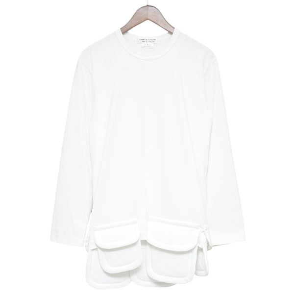 COMME des GARCONS COMME des GARCONS 2025AW エステル天竺ロングスリーブTシャツ ポケットデザインロングスリーブTシャツ RP-T010 古着・中古-1枚目のアイテム画像