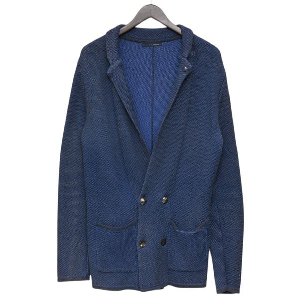 LARDINI コットンニットテーラードジャケット JGLJM08 古着・中古-1枚目のアイテム画像