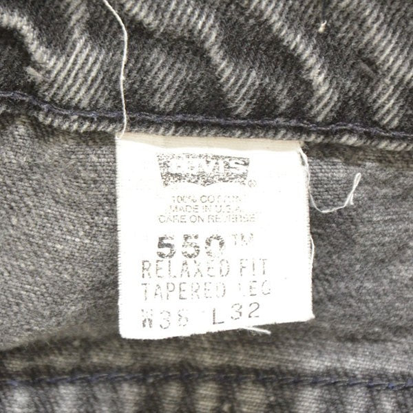 LEVI’S オレンジタブ ブラックデニム Lot 550 テーパードデニムパンツ 40550-4159 古着・中古-8枚目のアイテム画像