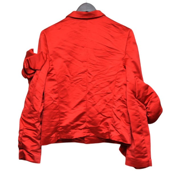 COMME des GARCONS COMME des GARCONS 2025AW エステルサテン厚製品染加工リボンテーラードジャケット RP-J025 古着・中古-2枚目のアイテム画像