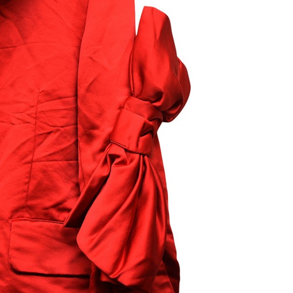 COMME des GARCONS COMME des GARCONS 2025AW エステルサテン厚製品染加工リボンテーラードジャケット RP-J025 古着・中古-4枚目のアイテム画像
