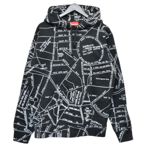 Supreme 2019SS Gonz Embroidered Map Hooded Sweatshirt ゴンズ エンブロイダード マップ フーデッド スウェットシャツ パーカー 古着・中古-1枚目のアイテム画像