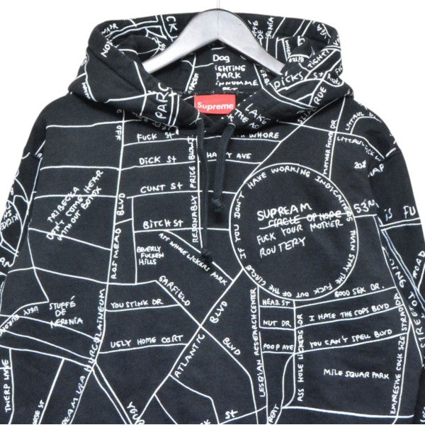 Supreme 2019SS Gonz Embroidered Map Hooded Sweatshirt ゴンズ エンブロイダード マップ フーデッド スウェットシャツ パーカー 古着・中古-3枚目のアイテム画像