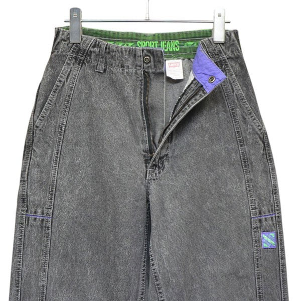 LEVI’S SPORT JEANS 1990年代 Vintage ジップデザインケミカルウォッシュデニムパンツ 古着・中古-3枚目のアイテム画像