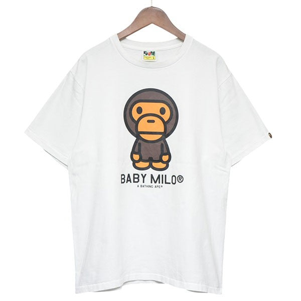 A BATHING APE BABY MILO ベイビーミロプリントＴシャツ 002TEK801001M 古着・中古-1枚目のアイテム画像