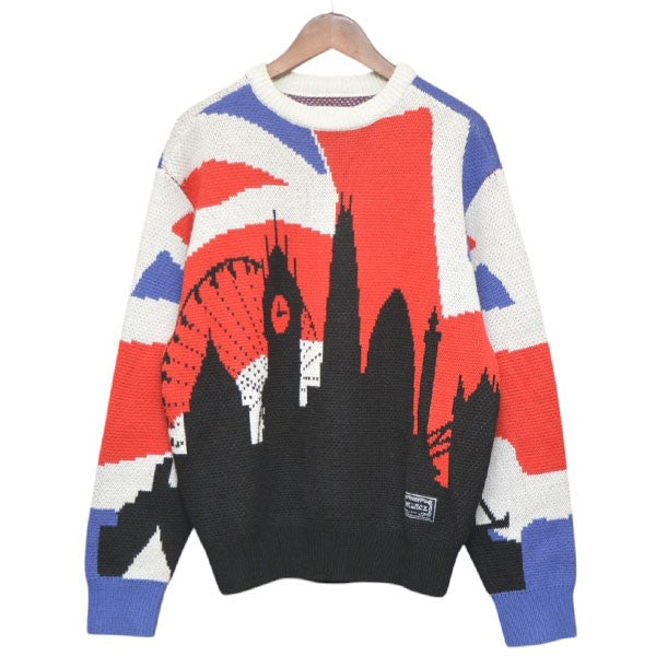 PALACE 2025AW TOURIST KNIT UK 総柄クルーネックニット セーター 古着・中古-1枚目のアイテム画像