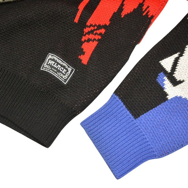 PALACE 2025AW TOURIST KNIT UK 総柄クルーネックニット セーター 古着・中古-4枚目のアイテム画像