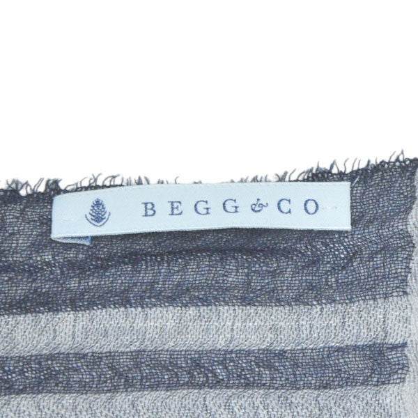 Begg ＆ Co カシミヤシルク大判ストール チェックマフラー 古着・中古-4枚目のアイテム画像