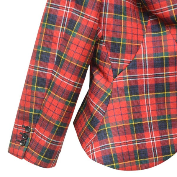 COMME des GARCONS 2025AW ウールタータンチェックショートジャケット 変形ジャケット GP-J004 古着・中古-6枚目のアイテム画像