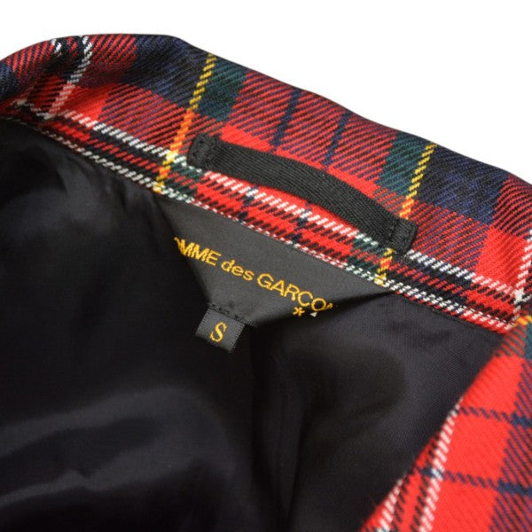 COMME des GARCONS 2025AW ウールタータンチェックショートジャケット 変形ジャケット GP-J004 古着・中古-7枚目のアイテム画像