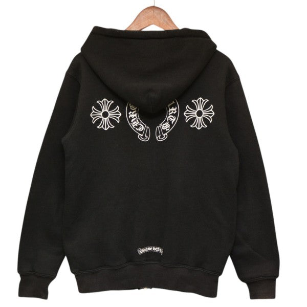 CHROME HEARTS THRML HD ZIP ダガージップ裏地サーマルジップパーカー ホースシュープリント スウェット クロス 2212-304-4623 古着・中古-2枚目のアイテム画像