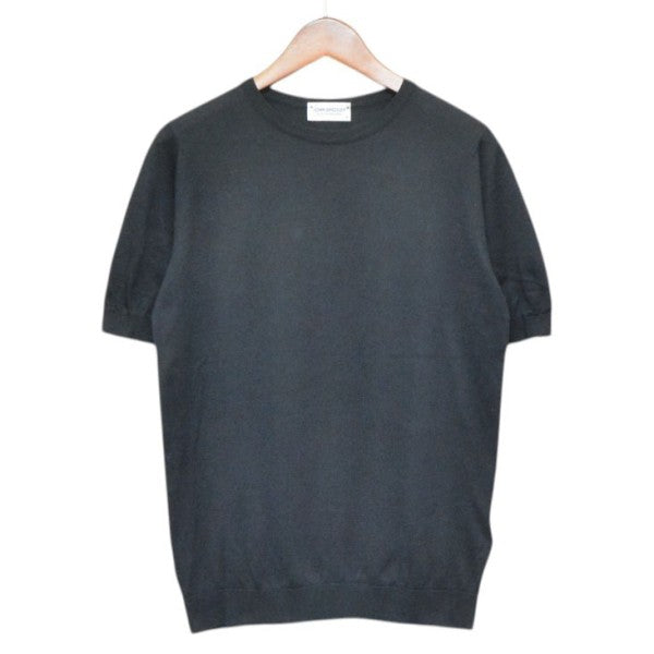 JOHN SMEDLEY コットンクルーネックニットTシャツ 古着・中古-1枚目のアイテム画像