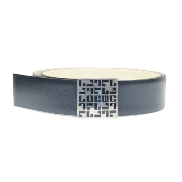 LOEWE Vintage Geometric Logo Leather Belt ロゴレザーベルト ヴィンテージ 古着・中古-1枚目のアイテム画像