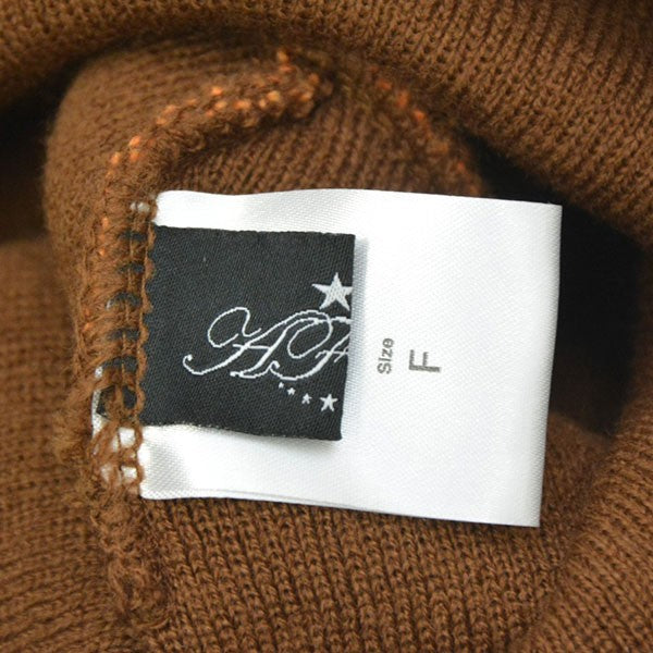 AFB STAR LONG BEANIE スター柄ロングニットキャップ 古着・中古-5枚目のアイテム画像