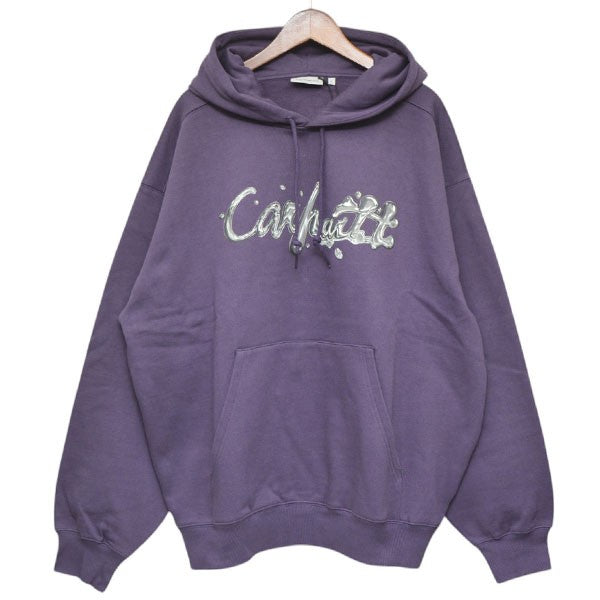 CarHartt HOODED EMERSON SWEATSHIRT ロゴプリントプルオーバースウェットパーカー A252025．889．XX．03 古着・中古-1枚目のアイテム画像