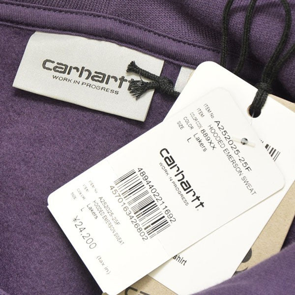 CarHartt HOODED EMERSON SWEATSHIRT ロゴプリントプルオーバースウェットパーカー A252025．889．XX．03 古着・中古-5枚目のアイテム画像