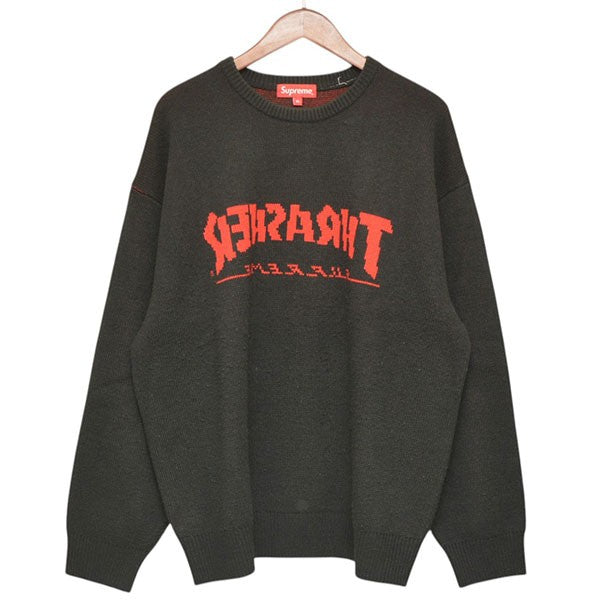 Supreme×THRASHER 2021AW Sweater クルーネックロゴニット セーター 古着・中古-1枚目のアイテム画像