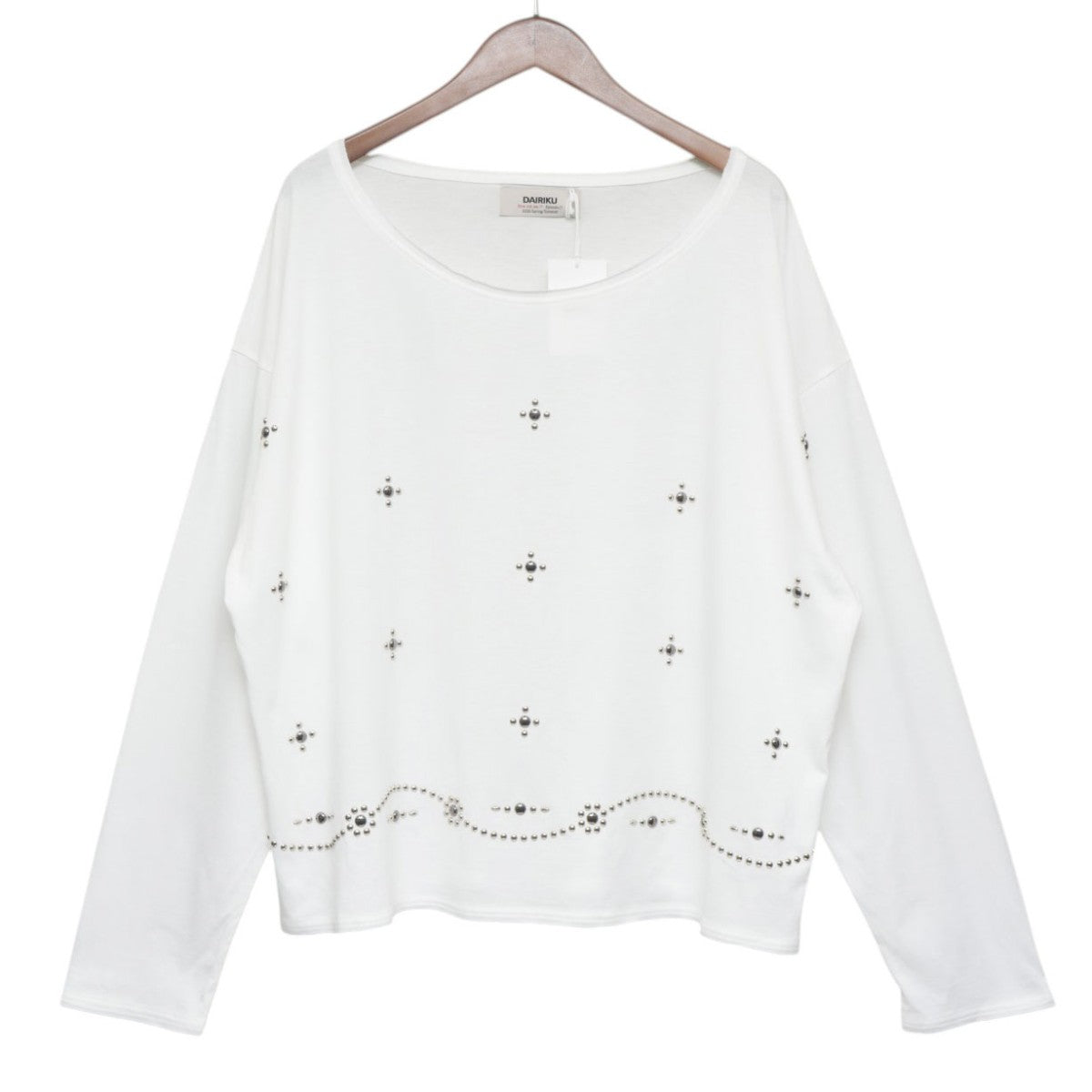 DAIRIKU 2026SS Waist Studs Wide-Neck Tee ワイドネックTシャツ 26SS C6 古着・中古-1枚目のアイテム画像