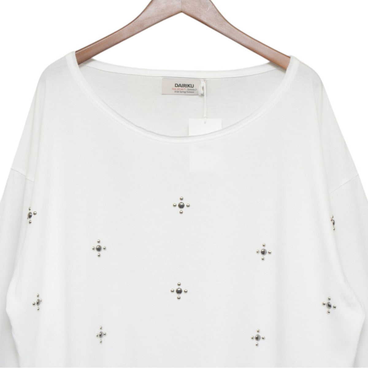 DAIRIKU 2026SS Waist Studs Wide-Neck Tee ワイドネックTシャツ 26SS C6 古着・中古-3枚目のアイテム画像