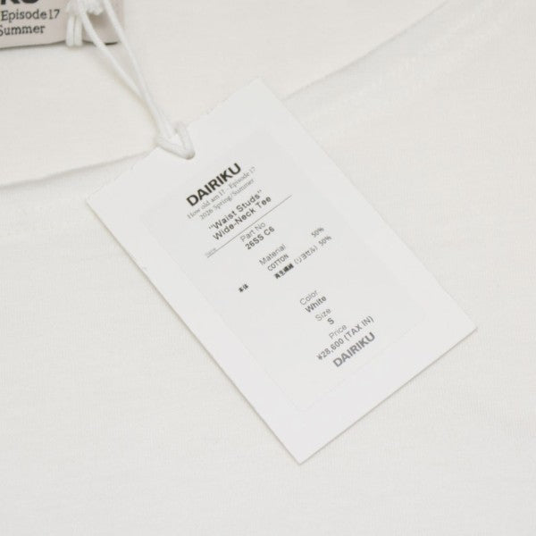DAIRIKU 2026SS Waist Studs Wide-Neck Tee ワイドネックTシャツ 26SS C6 古着・中古-8枚目のアイテム画像
