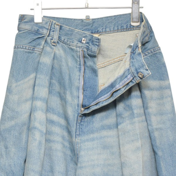 BASE MARK Wide Half Denim ワイドハーフデニム 25BS02 古着・中古-4枚目のアイテム画像