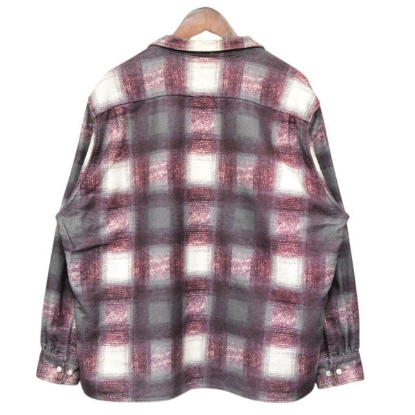 ALONE Printed Flannel Shirt プリントチェックフランネルシャツ 古着・中古-2枚目のアイテム画像