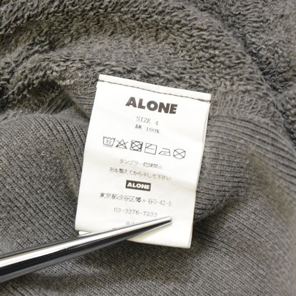 ALONE ウォッシュドフーディー バックプリントプルオーバースウェットパーカー 古着・中古-6枚目のアイテム画像