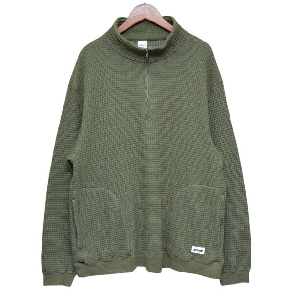 RADIALL 2024AW BIG WAFFLE HALF ZIP SWEATSHIRT LS ハーフジップワッフルスウェットシャツ サーマルプルオーバー RAD-24AW-CUT005 古着・中古-1枚目のアイテム画像