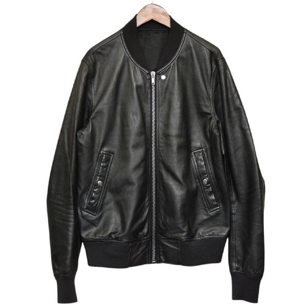 RICK OWENS 2023SS レザーボンバージャケット ラムレザーブルゾン RU01C4786-LLP 古着・中古-1枚目のアイテム画像