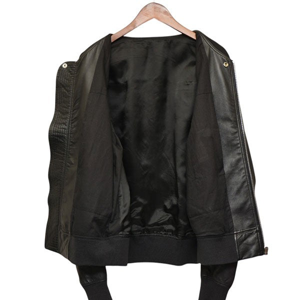 RICK OWENS 2023SS レザーボンバージャケット ラムレザーブルゾン RU01C4786-LLP 古着・中古-3枚目のアイテム画像