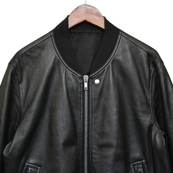 RICK OWENS 2023SS レザーボンバージャケット ラムレザーブルゾン RU01C4786-LLP 古着・中古-4枚目のアイテム画像