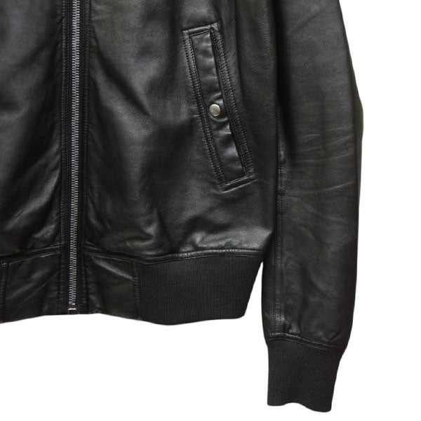 RICK OWENS 2023SS レザーボンバージャケット ラムレザーブルゾン RU01C4786-LLP 古着・中古-5枚目のアイテム画像