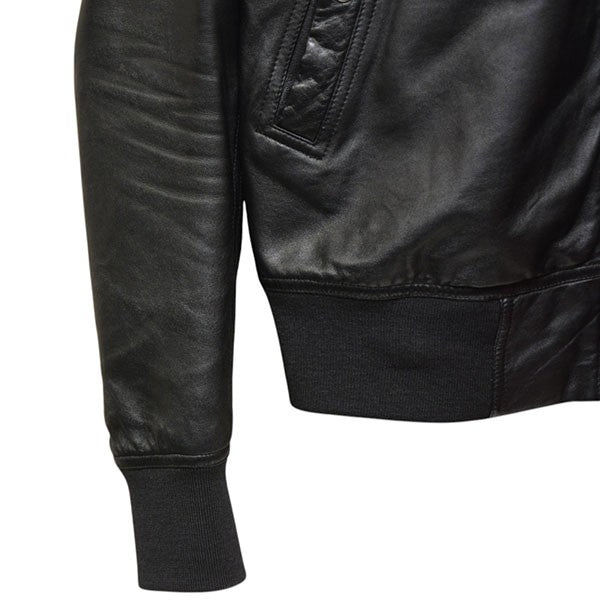 RICK OWENS 2023SS レザーボンバージャケット ラムレザーブルゾン RU01C4786-LLP 古着・中古-6枚目のアイテム画像