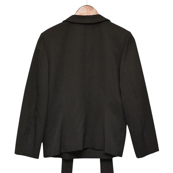 COMME des GARCONS NOIR 1990SS ウールギャバジンショートジャケット AJ-11006M 古着・中古-2枚目のアイテム画像