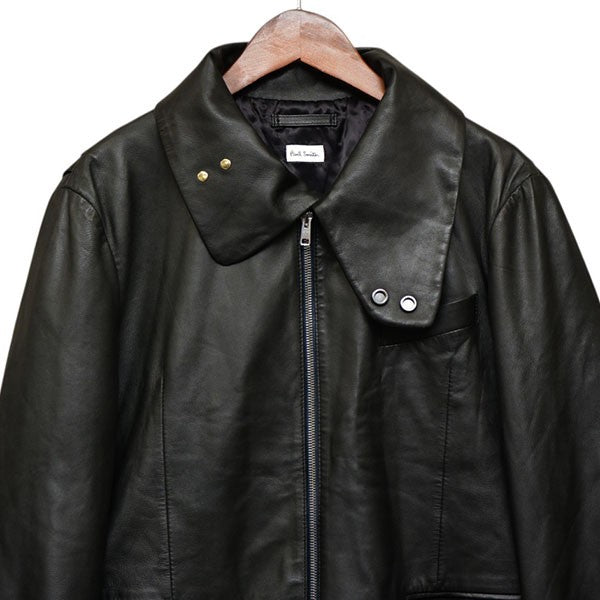 Paul Smith ファーストライン ハイネック ラムレザージャケット レザーブルゾン PM-MN-35127 古着・中古-3枚目のアイテム画像