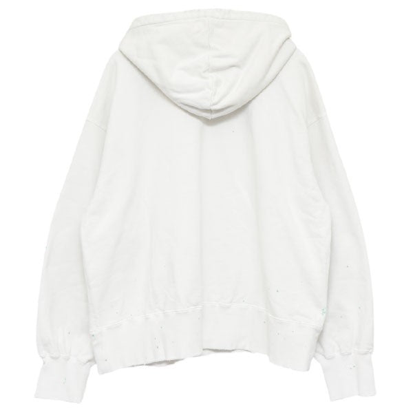 ANCELLM 2025SS DYED DAMAGE HOODDIE ペンキ加工後付けパーカー プルオーバースウェットパーカー ANC-CT91 古着・中古-2枚目のアイテム画像