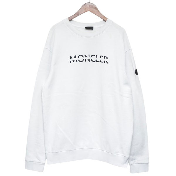 MONCLER 2022AW SWEAT SHIRT ロゴプリントクルーネックスウェット トレーナー H20918G00010 809KR 古着・中古-1枚目のアイテム画像