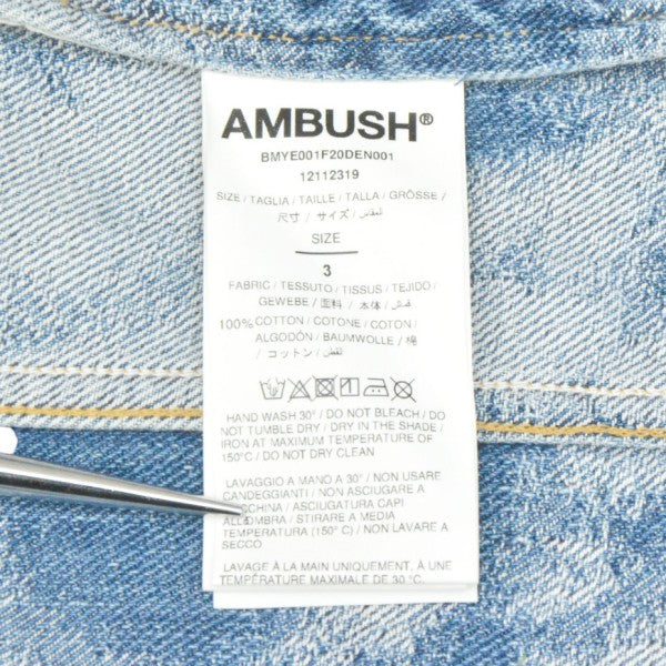 AMBUSH 2020AW ダメージ加工デニムジャケット Ｇジャン BMYE001F20DEN001 古着・中古-7枚目のアイテム画像