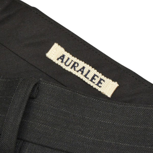 AURALEE BLUEFACED WOOL TWO-TUCK SLACKS ストライプ2タックスラックスパンツ A25AP02BS 古着・中古-8枚目のアイテム画像