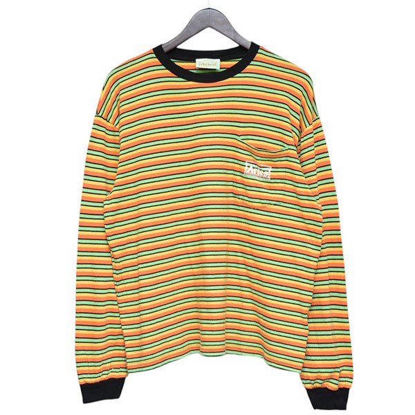 ARIES Striped Pocket LS Tee マルチボーダーロングスリーブTシャツ 古着・中古-1枚目のアイテム画像