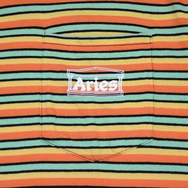 ARIES Striped Pocket LS Tee マルチボーダーロングスリーブTシャツ 古着・中古-4枚目のアイテム画像