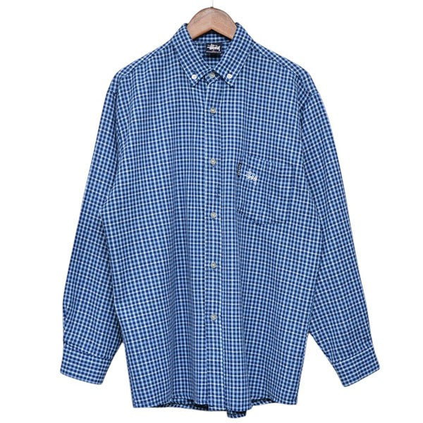 stussy 1990年代 USA MADE Archive ボタンダウンチェックシャツ Vintage アーカイヴ ヴィンテージ 古着・中古-1枚目のアイテム画像