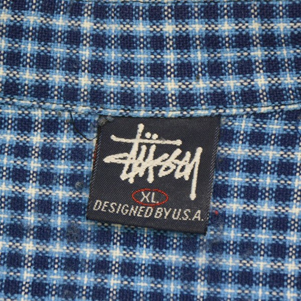 stussy 1990年代 USA MADE Archive ボタンダウンチェックシャツ Vintage アーカイヴ ヴィンテージ 古着・中古-7枚目のアイテム画像